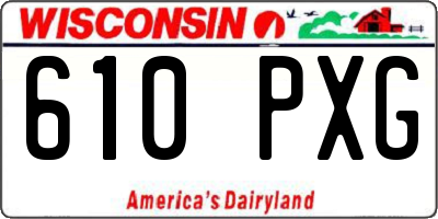 WI license plate 610PXG