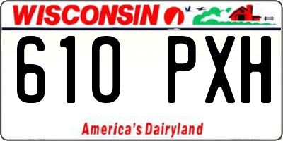 WI license plate 610PXH