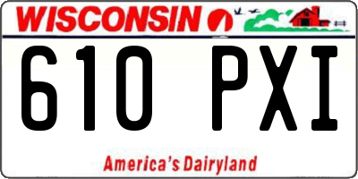 WI license plate 610PXI