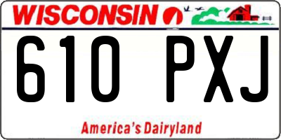 WI license plate 610PXJ