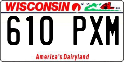 WI license plate 610PXM