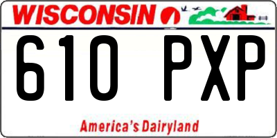 WI license plate 610PXP