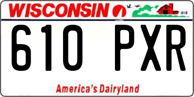 WI license plate 610PXR