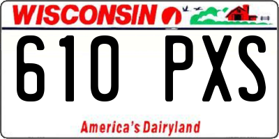 WI license plate 610PXS