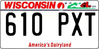 WI license plate 610PXT