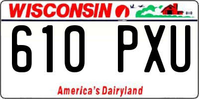 WI license plate 610PXU