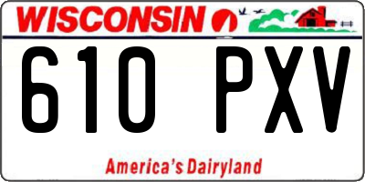 WI license plate 610PXV