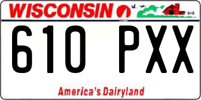 WI license plate 610PXX