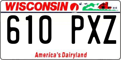 WI license plate 610PXZ