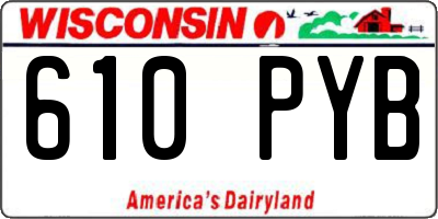 WI license plate 610PYB
