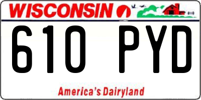 WI license plate 610PYD