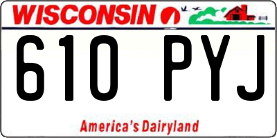 WI license plate 610PYJ