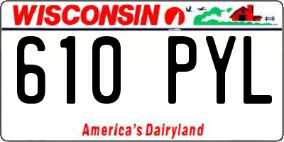 WI license plate 610PYL