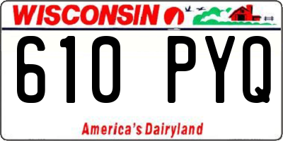 WI license plate 610PYQ