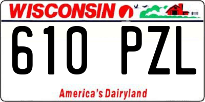 WI license plate 610PZL