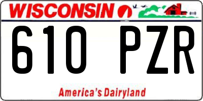 WI license plate 610PZR