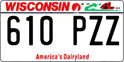 WI license plate 610PZZ