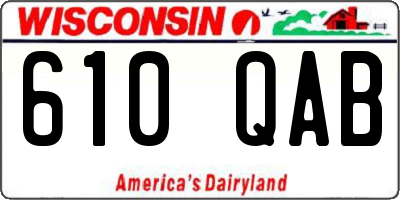 WI license plate 610QAB
