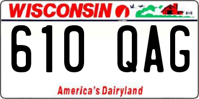 WI license plate 610QAG