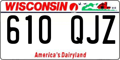 WI license plate 610QJZ