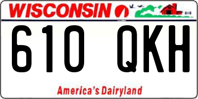 WI license plate 610QKH