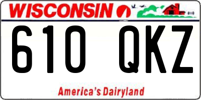 WI license plate 610QKZ