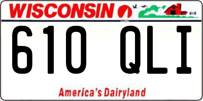 WI license plate 610QLI
