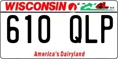 WI license plate 610QLP