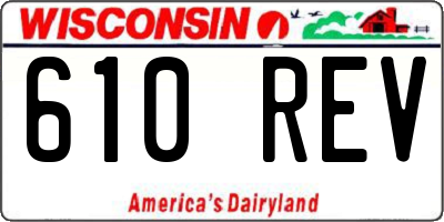 WI license plate 610REV