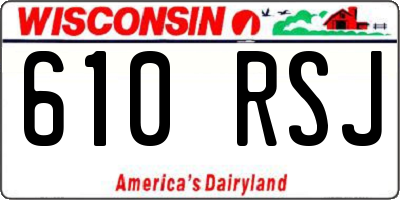 WI license plate 610RSJ