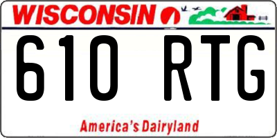 WI license plate 610RTG