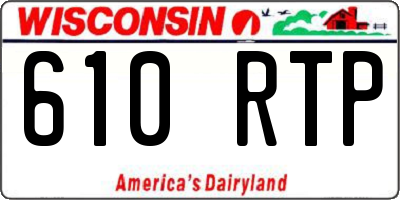 WI license plate 610RTP