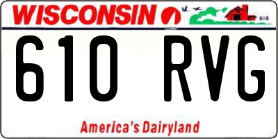 WI license plate 610RVG