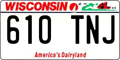 WI license plate 610TNJ