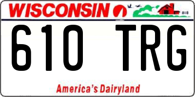 WI license plate 610TRG