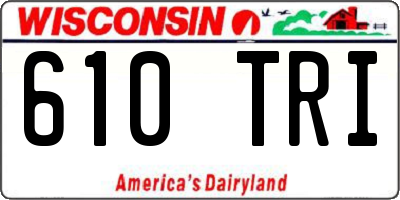 WI license plate 610TRI