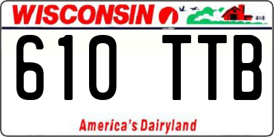 WI license plate 610TTB