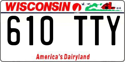 WI license plate 610TTY