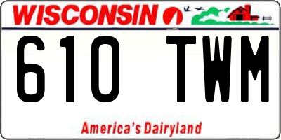 WI license plate 610TWM