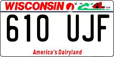 WI license plate 610UJF