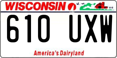 WI license plate 610UXW