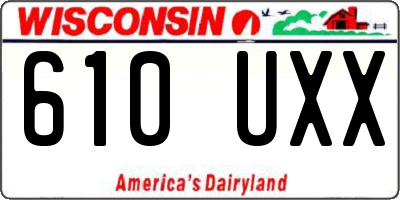 WI license plate 610UXX