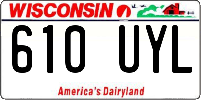 WI license plate 610UYL