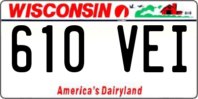 WI license plate 610VEI