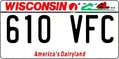WI license plate 610VFC