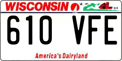 WI license plate 610VFE