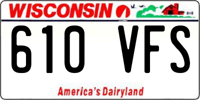 WI license plate 610VFS