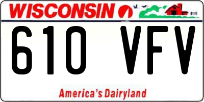 WI license plate 610VFV
