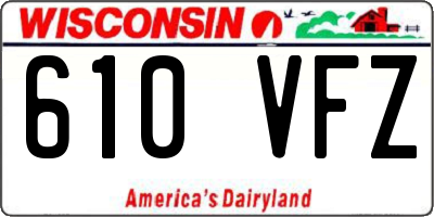 WI license plate 610VFZ