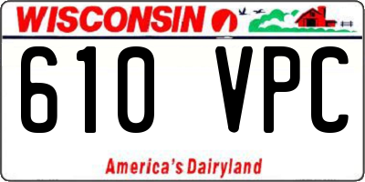 WI license plate 610VPC